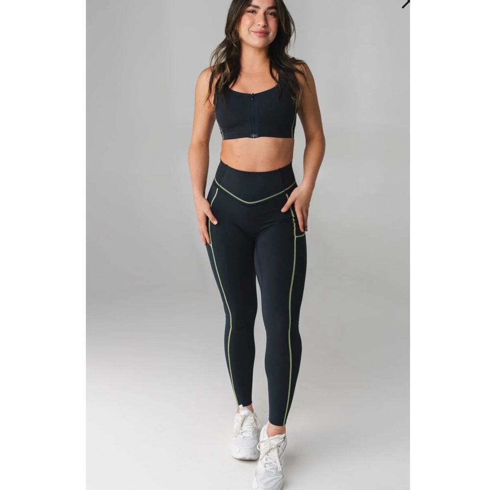 Vitality Activate Pant Size Small Midnight Lime Contrast
